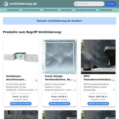 Screenshot verklinkerung.de