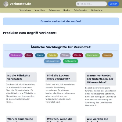 Screenshot verknotet.de