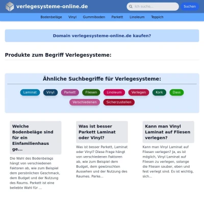 Screenshot verlegesysteme-online.de