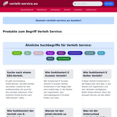 Screenshot verleih-service.eu