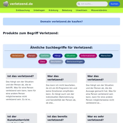 Screenshot verletzend.de