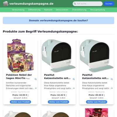 Screenshot verleumdungskampagne.de