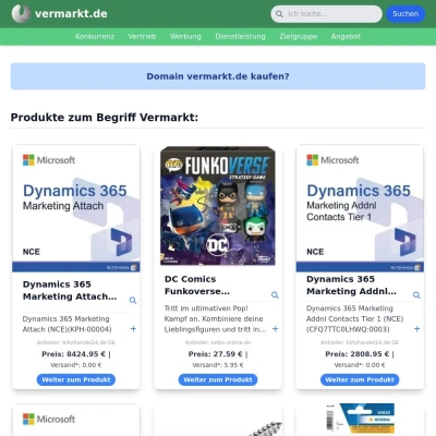 Screenshot vermarkt.de