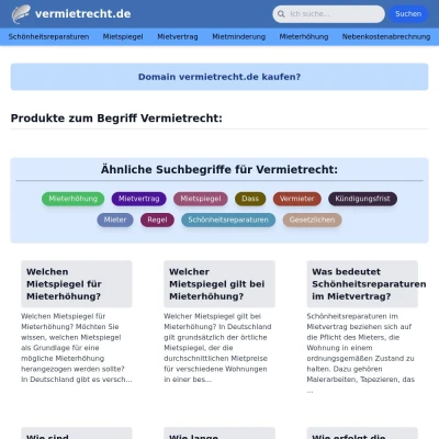 Screenshot vermietrecht.de