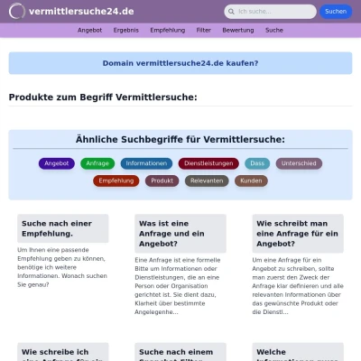 Screenshot vermittlersuche24.de