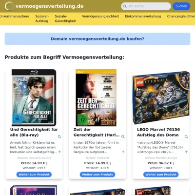 Screenshot vermoegensverteilung.de