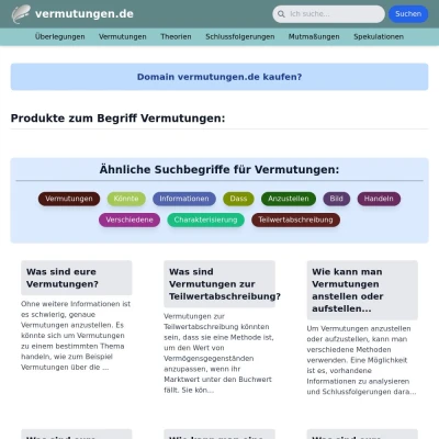 Screenshot vermutungen.de