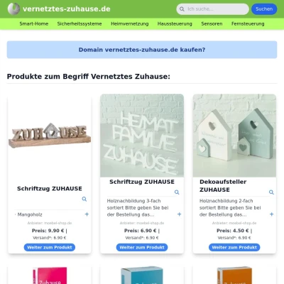 Screenshot vernetztes-zuhause.de