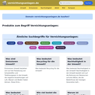 Screenshot vernichtungsanlagen.de