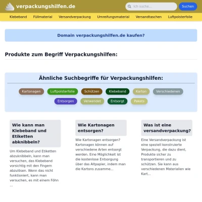 Screenshot verpackungshilfen.de