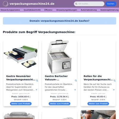 Screenshot verpackungsmaschine24.de