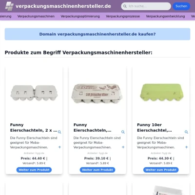 Screenshot verpackungsmaschinenhersteller.de