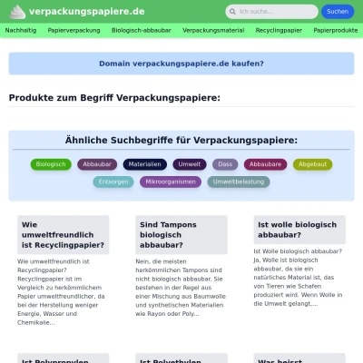 Screenshot verpackungspapiere.de