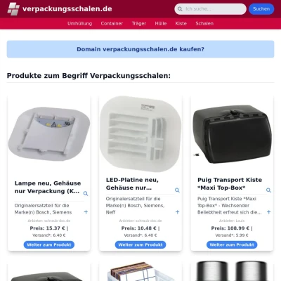 Screenshot verpackungsschalen.de