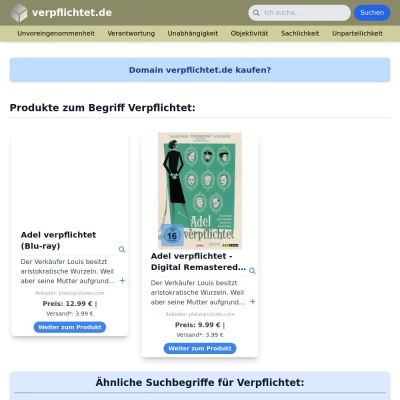 Screenshot verpflichtet.de