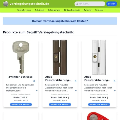 Screenshot verriegelungstechnik.de