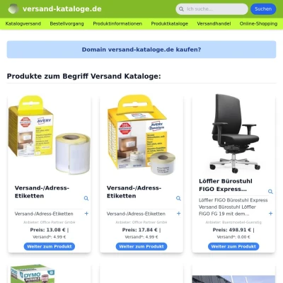 Screenshot versand-kataloge.de
