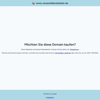 Screenshot versanddienstleister.de