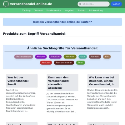 Screenshot versandhandel-online.de