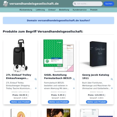 Screenshot versandhandelsgesellschaft.de