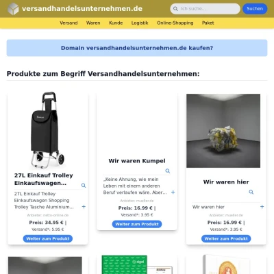 Screenshot versandhandelsunternehmen.de