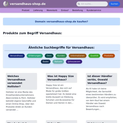 Screenshot versandhaus-shop.de