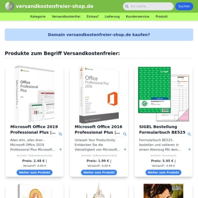 Screenshot versandkostenfreier-shop.de