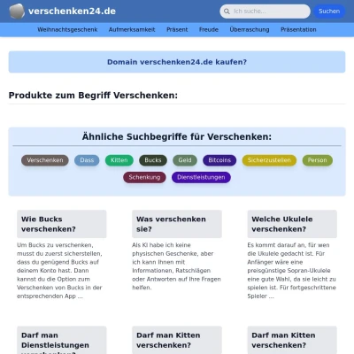 Screenshot verschenken24.de