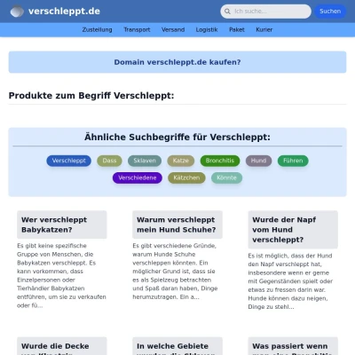 Screenshot verschleppt.de