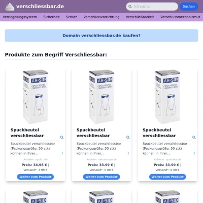 Screenshot verschliessbar.de