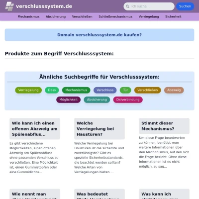 Screenshot verschlusssystem.de