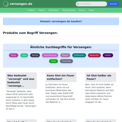 Screenshot versengen.de