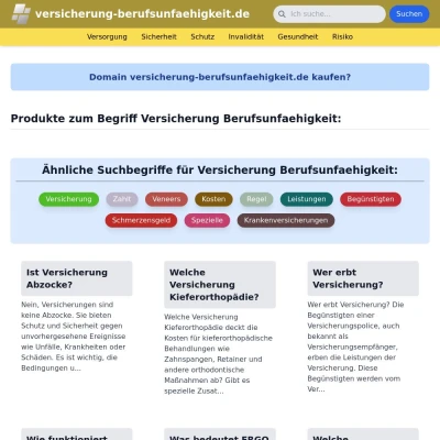 Screenshot versicherung-berufsunfaehigkeit.de