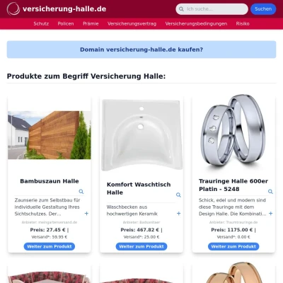 Screenshot versicherung-halle.de