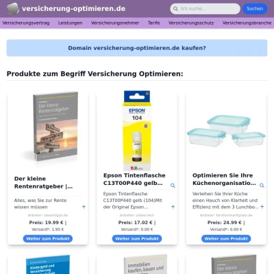 Screenshot versicherung-optimieren.de