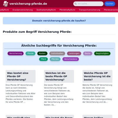 Screenshot versicherung-pferde.de