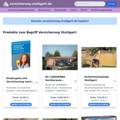 Screenshot versicherung-stuttgart.de