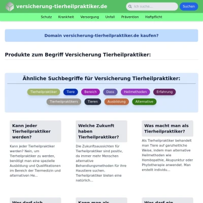 Screenshot versicherung-tierheilpraktiker.de