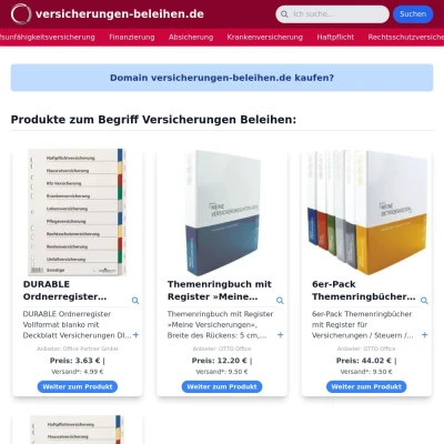 Screenshot versicherungen-beleihen.de