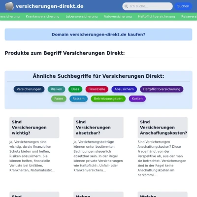 Screenshot versicherungen-direkt.de