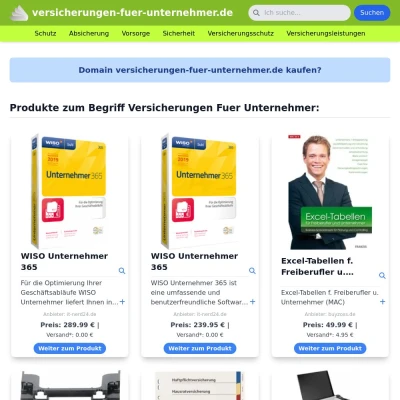 Screenshot versicherungen-fuer-unternehmer.de