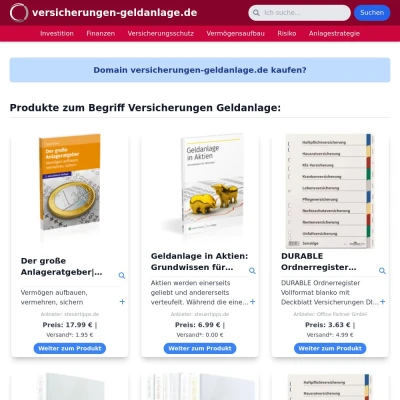 Screenshot versicherungen-geldanlage.de