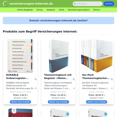 Screenshot versicherungen-internet.de