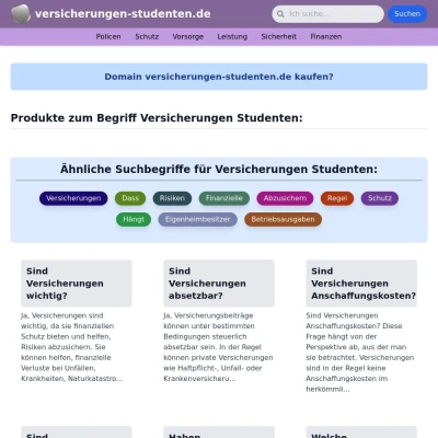 Screenshot versicherungen-studenten.de