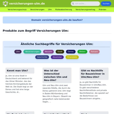 Screenshot versicherungen-ulm.de