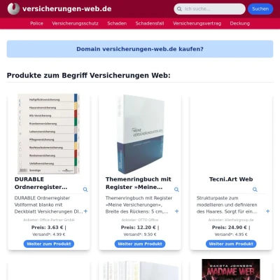 Screenshot versicherungen-web.de