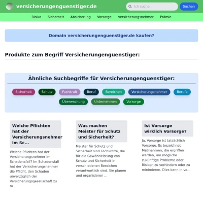 Screenshot versicherungenguenstiger.de