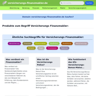 Screenshot versicherungs-finanzmakler.de