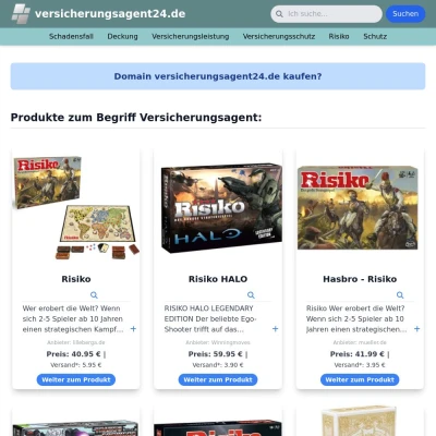 Screenshot versicherungsagent24.de