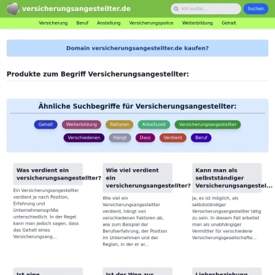 Screenshot versicherungsangestellter.de